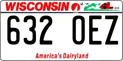 WI license plate 632OEZ