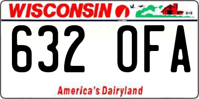 WI license plate 632OFA