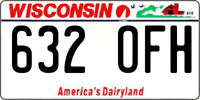 WI license plate 632OFH