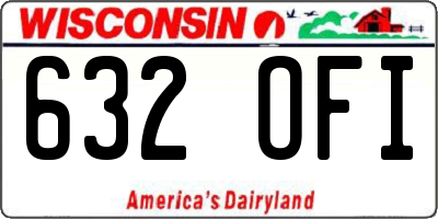 WI license plate 632OFI