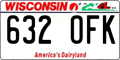 WI license plate 632OFK