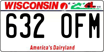 WI license plate 632OFM