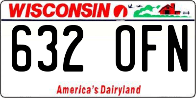 WI license plate 632OFN