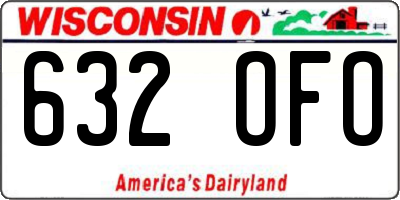 WI license plate 632OFO