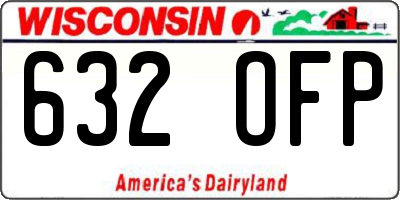 WI license plate 632OFP