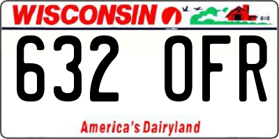 WI license plate 632OFR