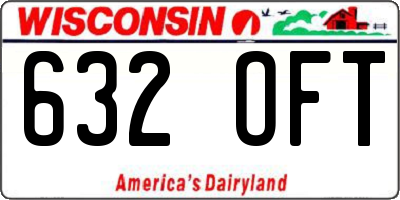 WI license plate 632OFT