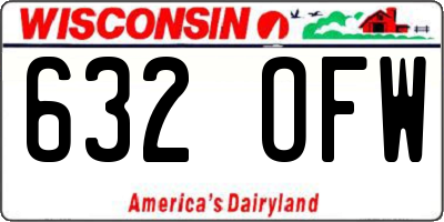 WI license plate 632OFW