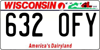 WI license plate 632OFY