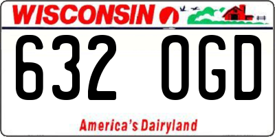 WI license plate 632OGD