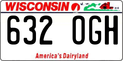 WI license plate 632OGH
