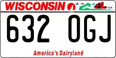 WI license plate 632OGJ