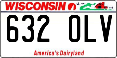 WI license plate 632OLV