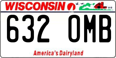 WI license plate 632OMB