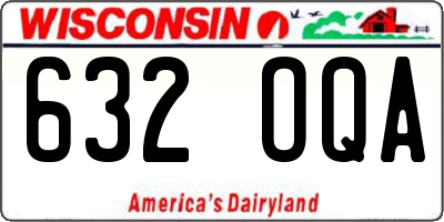 WI license plate 632OQA
