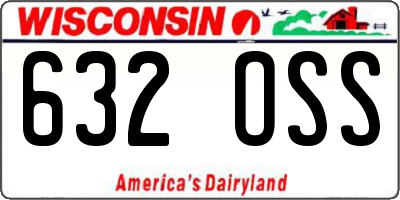 WI license plate 632OSS