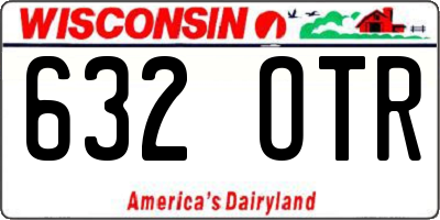 WI license plate 632OTR
