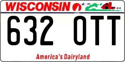 WI license plate 632OTT