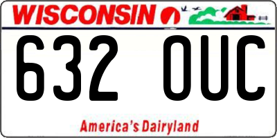 WI license plate 632OUC