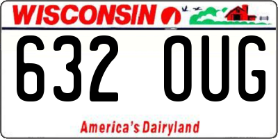 WI license plate 632OUG