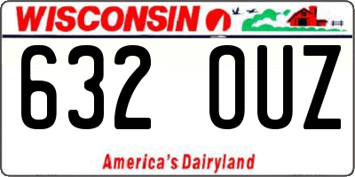 WI license plate 632OUZ