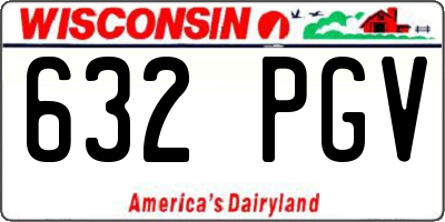 WI license plate 632PGV