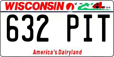 WI license plate 632PIT