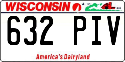 WI license plate 632PIV