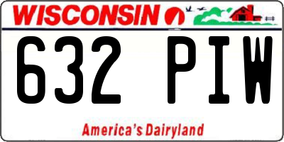 WI license plate 632PIW