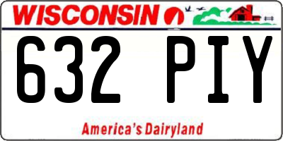 WI license plate 632PIY