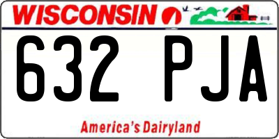WI license plate 632PJA