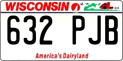WI license plate 632PJB