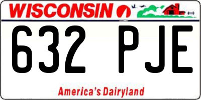 WI license plate 632PJE
