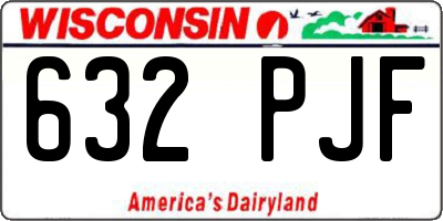 WI license plate 632PJF