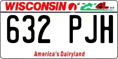 WI license plate 632PJH