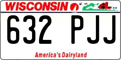 WI license plate 632PJJ