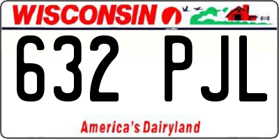 WI license plate 632PJL