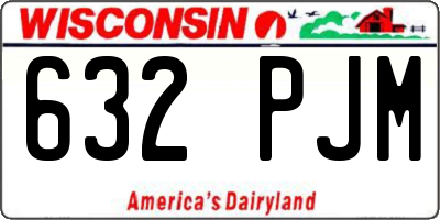 WI license plate 632PJM