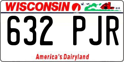 WI license plate 632PJR
