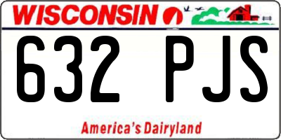 WI license plate 632PJS