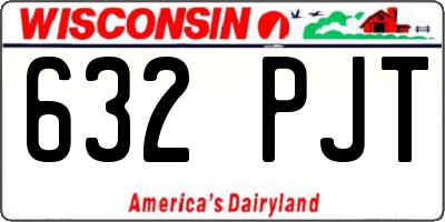 WI license plate 632PJT