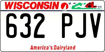 WI license plate 632PJV