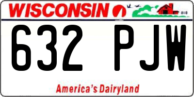 WI license plate 632PJW