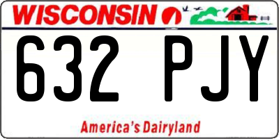WI license plate 632PJY