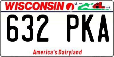WI license plate 632PKA