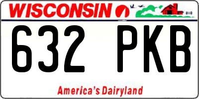 WI license plate 632PKB