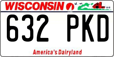 WI license plate 632PKD