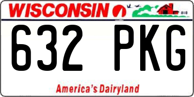 WI license plate 632PKG