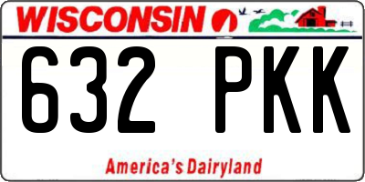 WI license plate 632PKK