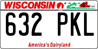 WI license plate 632PKL